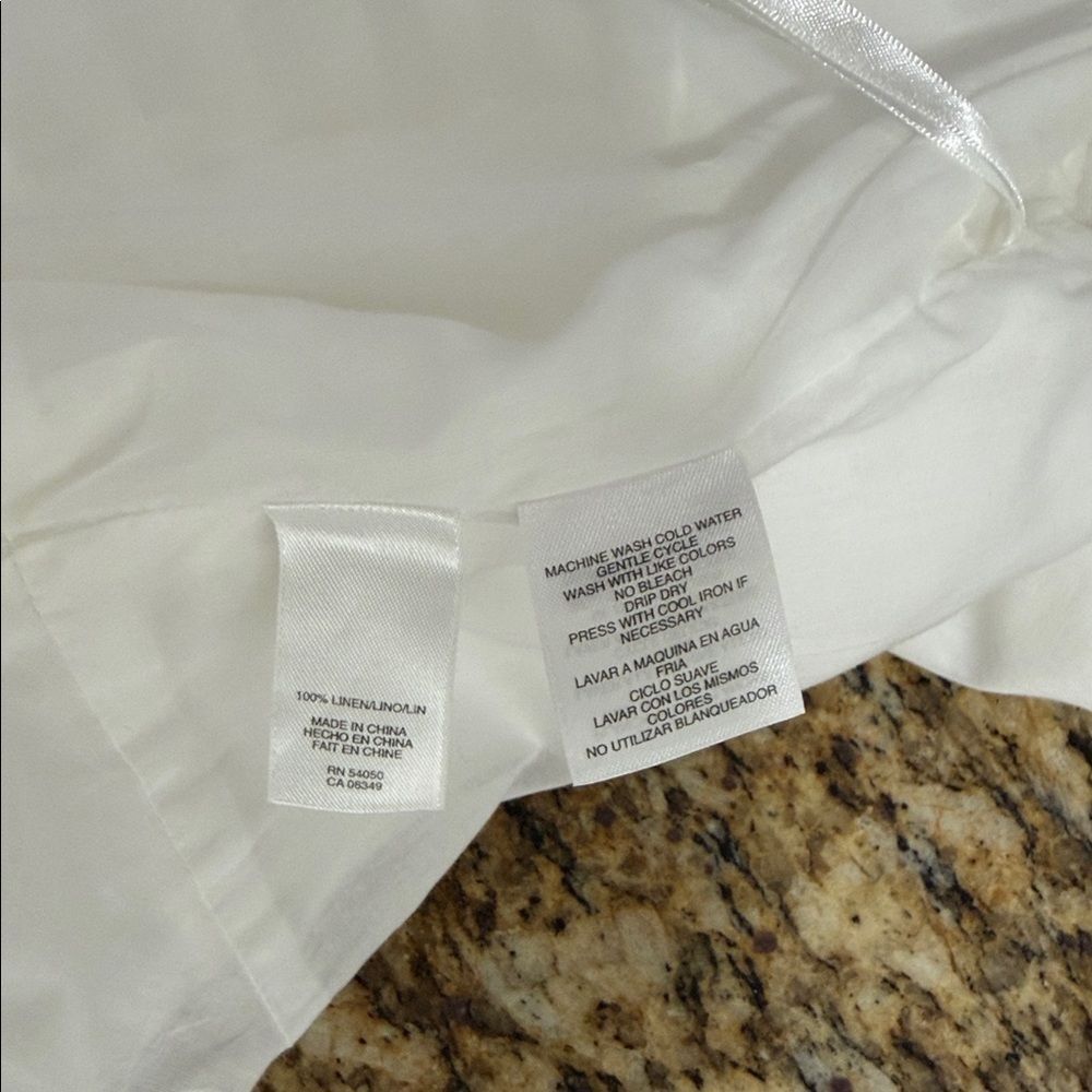 Jones New York Linen White Button Front Dress Pintuck Detail Size 14 - Picture 5 of 8